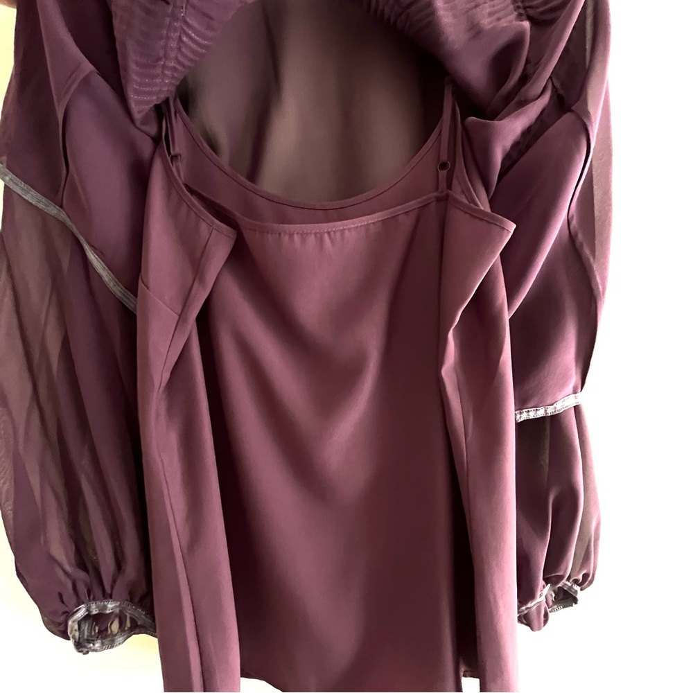 *SOLD* Sundance 100% Silk Sheer Top w/ Camisole - Picture 5 of 8